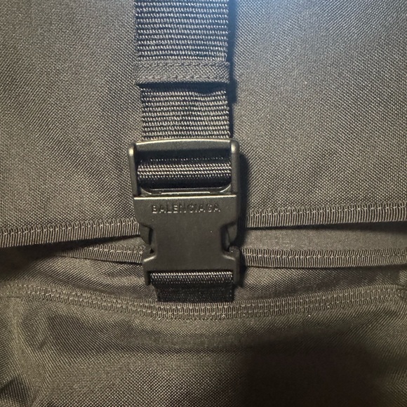 Balenciaga Black Backpack Modern Minimalist Design Black Polymide Nylon. Roomy. - Picture 4 of 9